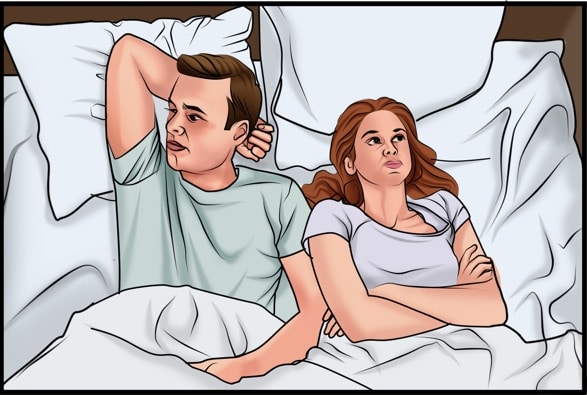 Trennung trotz Liebe - Paar liegt enttäuscht im Bett